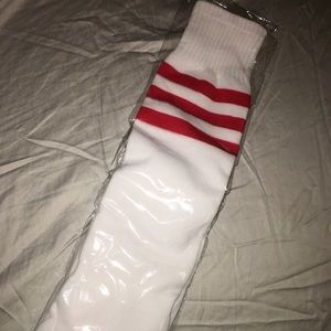 Softball-style tube socks